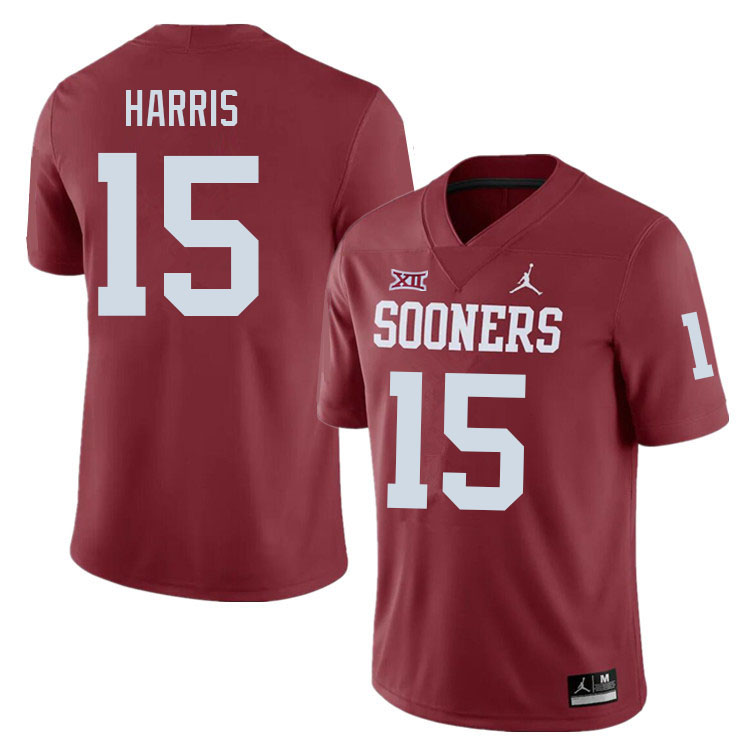 Men #15 Ben Harris Oklahoma Sooners College Football Jerseys Sale-Crimson - Click Image to Close